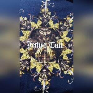 Jethro TULL 2002 Living With The Past Tour Shirt. Jerzees Dark Blue Size Large